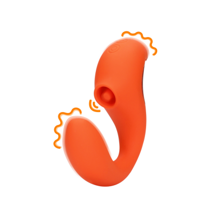 Loveline by Shots G-Spot Vibrator met Clitorale Pulse Wave - Untamed Orange