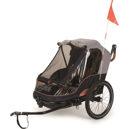 Bobike Trailer 2 in 1 Fietskar Grijs