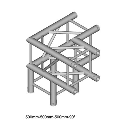DuraTruss DT 34/2-C30-LD vierkant truss 3-weg hoek 90°