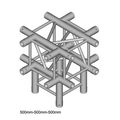 DuraTruss DT 34/2-C51-XD vierkant truss 5-weg kruising + omlaag