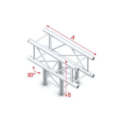 Showtec GQ30 Vierkant truss 017 3-weg T-stuk 90g