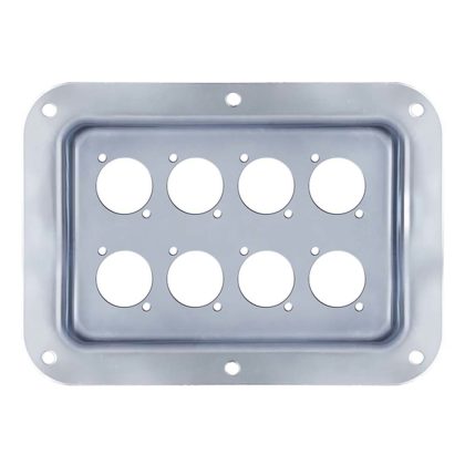 Penn Elcom D022Z inbouwschotel 8x D-size zilver
