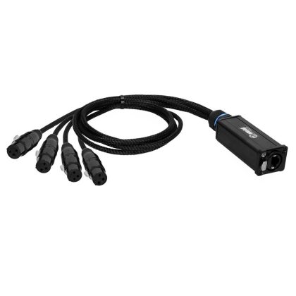 Adam Hall 4 Star Catbox XF3 audio & DMX adapter 4x 3p XLR female naar CAT6A