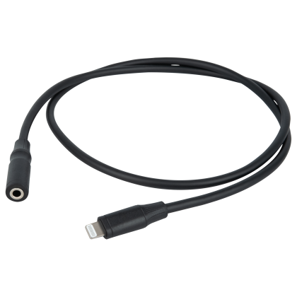 DAP FL104 verloopkabel lightning naar female stereo mini-jack 75cm