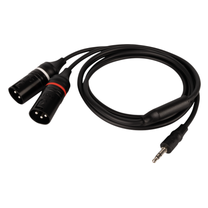 DAP FL120 verloopkabel 1x minijack naar 2x XLR male 3m