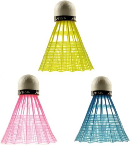 Stiga - Nylon Shuttle Mixed Colors (3 pack) - Badminton Shuttle