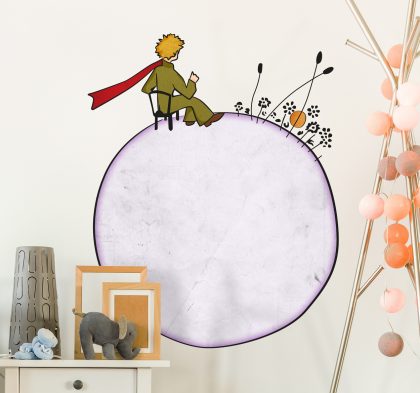 TenStickers - Muurstickers Sticker De Kleine Prins op zijn wereld