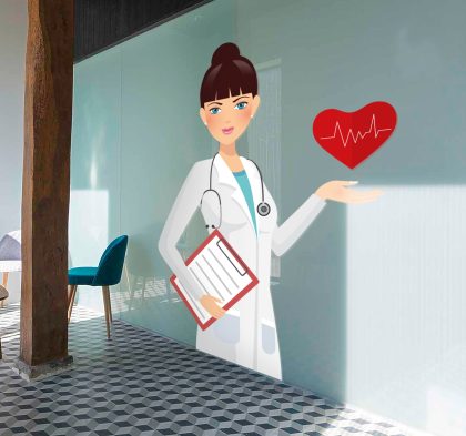 TenStickers - Muurstickers Muursticker Doctor met hart
