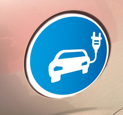 TenStickers - Muurstickers Sticker indicatie electrische auto