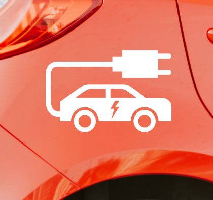 TenStickers - Muurstickers Stickers voor elektrische voertuigen
