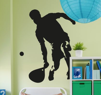 TenStickers - Muurstickers Stickers sport Padelspeler met racket