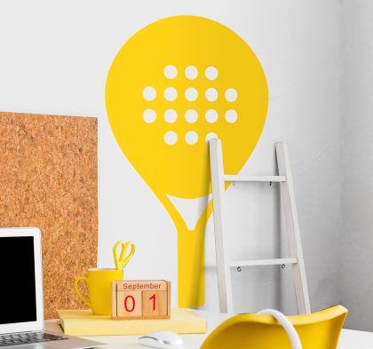 TenStickers - Muurstickers Stickers sport Eenkleurig padelracket