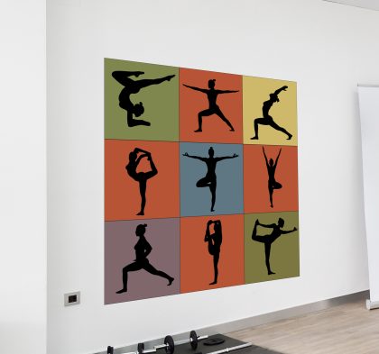 TenStickers - Muurstickers Stickers sport Yoga-posities