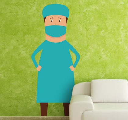 TenStickers - Muurstickers Sticker dokter operatie