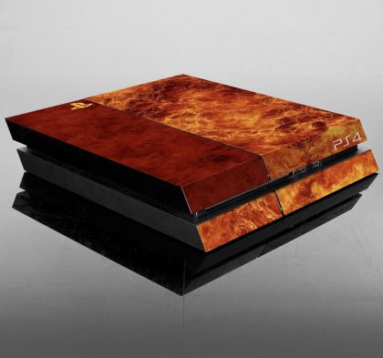 TenStickers - Muurstickers Sticker Playstation 4 vuur