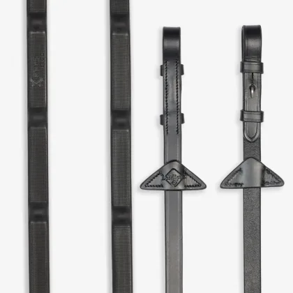 1044 LeMieux Ergo teugels rubber grip zwart maat:one size