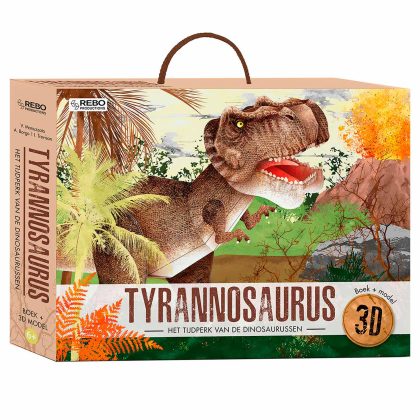 Rebo Publishers Boek + 3d model tyrannosaurus