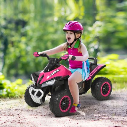 HOMCOM trapauto, veilige kinderloopauto met geluid en licht, stimuleert beweging, 70 x 30 x 40 cm, roze | Aosom.nl