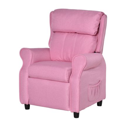 HOMCOM kinderbank, verstelbaar met voetensteun, ideaal voor 3-8 jaar, comfortabel en stijlvol, 58 x 53 x 70 cm, roze | Aosom.nl