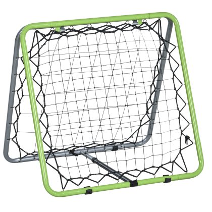 HOMCOM kickback goal, opvouwbaar trainingsnet, ideaal voor honing van honkbalvaardigheden, stevig metaal, 120 x 70 x 90 cm, groen | Aosom.nl