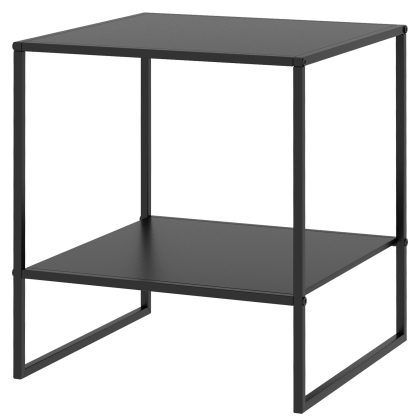 HOMCOM industriële bijzettafel, multifunctioneel nachtkastje, 1 plank, stevig ontwerp, eenvoudig te monteren, 50 x 50 x 55 cm, zwart | Aosom.nl