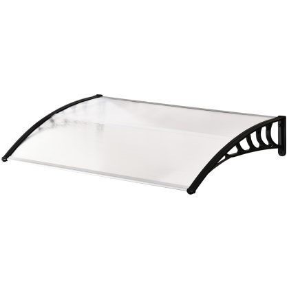 Outsunny luifel, UV- en waterbestendig, ideaal voor buitengebruik, eenvoudig te installeren, 90 x 150 x 25 cm, wit | Aosom.nl