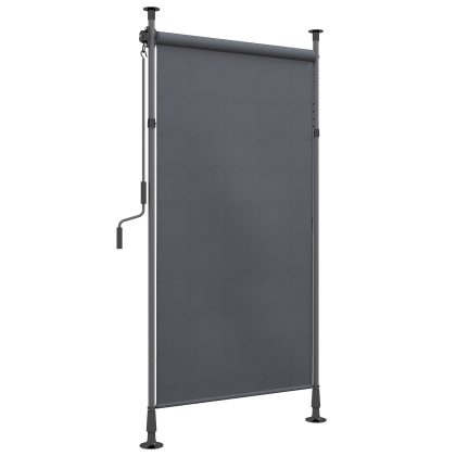 Outsunny verstelbaar vrijstaand zonnescherm, zonder boren, robuust aluminium frame, UV-bestendig, 1,5 x 2,2-3,1 m, donkergrijs | Aosom.nl