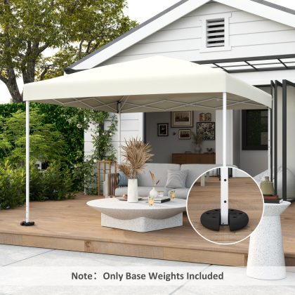 Outsunny 4 x 2,2 kg standvoet, stevige gewicht basis voor paviljoen tent, weerbestendig, Ø20 x 4,5 cm, zwart | Aosom.nl