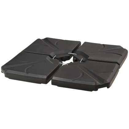 Outsunny Gewichtsbases voor Parasolstandaard, Vulbaar met Water en Zand, Kunststof, 103L x 103B x 8,3H cm, Zwart
