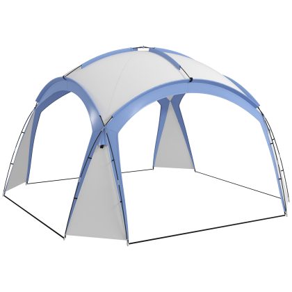 Outsunny coleman shelter, voor 6-8 personen,3,5 x 3,5m, Waterafstotend, Sterke constructie, De op- en afbouw snel en eenvoudig, Lichtblauw | Aosom.nl