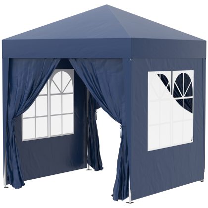 Outsunny paviljoen, weerbestendig, UV-bescherming, eenvoudig op te zetten, perfect voor tuinfeesten, 2 x 2 m, grijs | Aosom.nl