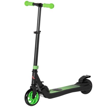 HOMCOM E-Step Elektrische Scooter 120W Motor Bereik 6 km max. 8 km/u voor Kinderen vanaf 6 Jaar Groen+Zwart