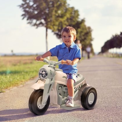 AIYAPLAY elektrische kindermotor 6V met muziek en bubbels snelheid 2.5-3 km/u voor kinderen van 2-5 jaar crèmewit 80x36x43.5 cm | Aosom.nl