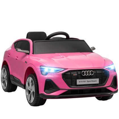 HOMCOM Elektrische kinderauto 12V Audi E-tron met afstandsbediening, veiligheidsgordel, voor 3-5 jaar