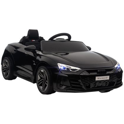 HOMCOM elektrische kinderauto, veilig kindervoertuig met afstandsbediening, LED-verlichting, 2 snelheden, 12V, zwart | Aosom.nl