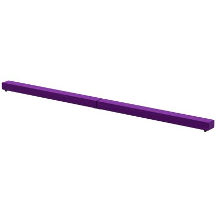 HOMCOM Evenwichtsbalk, Opvouwbaar, Antislip, Suède Bekleding, Stevig Hout, Duurzame materialen, tot 120kg, 210 x 10 x 6,5 cm, Paars | Aosom.nl