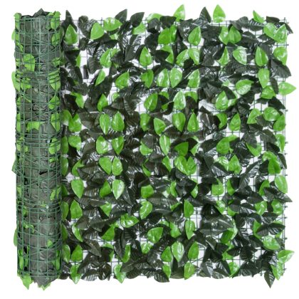 Outsunny Kunsthaag Klimplant 300x100 cm Realistische Uitstraling Donkergroen Privacy Tuindecoratie Hele Jaar Door UV-Bestendig Opvouwbaar | Aosom.nl