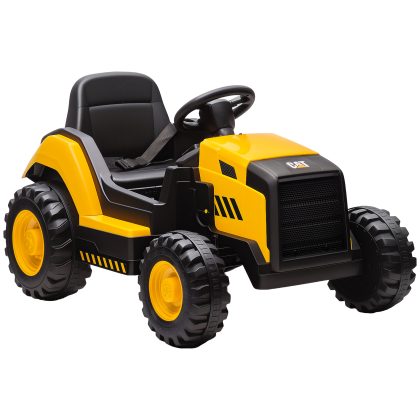 AIYAPLAY Kinder-bouwvoertuig, zitauto voor kinderen, afstandsbediening, handmatige bediening, Bluetooth+muziekfunctie, 3-6 jaar, kunststof, staal, geel