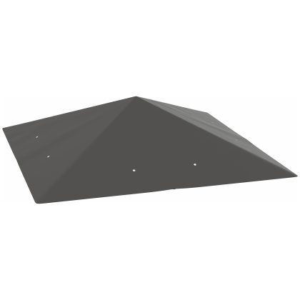 Outsunny Vervangend dak voor paviljoen 3 x 3 m waterafstotend paviljoendak UPF30+ vervanghoes Oxford-stof, 370 g/m², Grijs