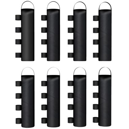 Outsunny Set van 8 zandzakken voor paviljoenpoten, 40 kg duurzame zandzakken van 600D Oxford-stof, zonder zand, zwart