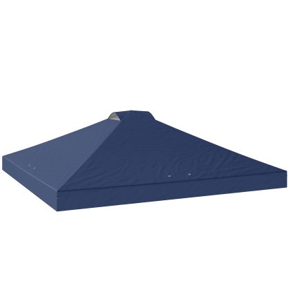 Outsunny Vervangend paviljoendak UV50+ waterdicht met 8 afvoergaten 3 x 3 m, Blauw