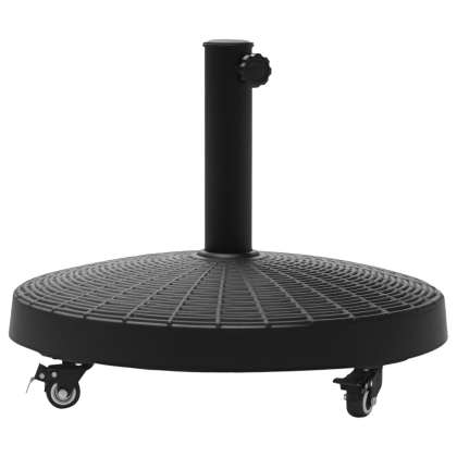 Outsunny Zonneschermstandaard, stevige parasolvoet, voor parasols met 38/48 mm stok, weerbestendig, eenvoudig te verplaatsen, Zwart | Aosom.nl