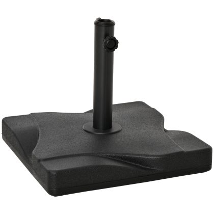 Outsunny parasolvoet, 20 kg, stevig voor parasol met stokken 30-38 mm, ideaal voor tuin, terras, balkon, 41,5 x 41,5 cm, zwart | Aosom.nl