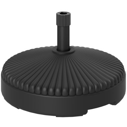 Outsunny Tuinparasolvoet, basis voor parasol, vulbaar met water en zand, parasolvoet, kunststof, zwart