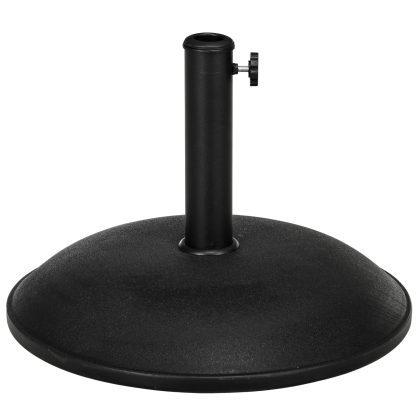 Outsunny zonneschermstandaard, ronde parasolvoet, 20 kg, stevig staal, ideaal voor stabiliteit, weerbestendig, zwart | Aosom.nl
