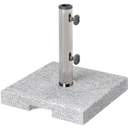 Outsunny Parasolvoet van graniet 21 kg, vierkante parasolhouder, parasolgewicht voor parasol 32/38/48mm