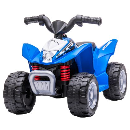 AIYAPLAY Elektrisch kinderquad, LED-licht, claxon, brede banden, comfortabele zitting, antislip handgrepen, blauw