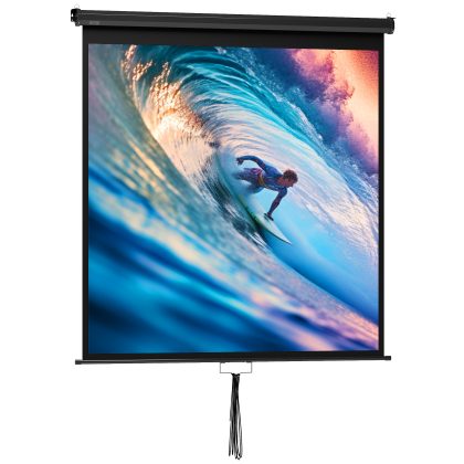 HOMCOM Projectiescherm 152 x 152 cm 85 inch 1:1 HD 4K Voor Thuisbioscoop & Presentaties