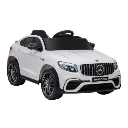 HOMCOM elektrische kinderauto afstandsbediening Mercedes-Benz, 3-8 jaar, 115 x 70 x 55 cm, Wit | Aosom.nl
