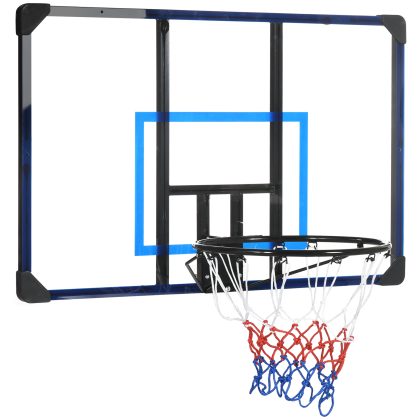 SPORTNOW basketbalhoepel, duurzame wandhouder, scheurbestendig net, roestvrijstalen frame, eenvoudig te monteren, 113 x 61 x 73 cm | Aosom.nl